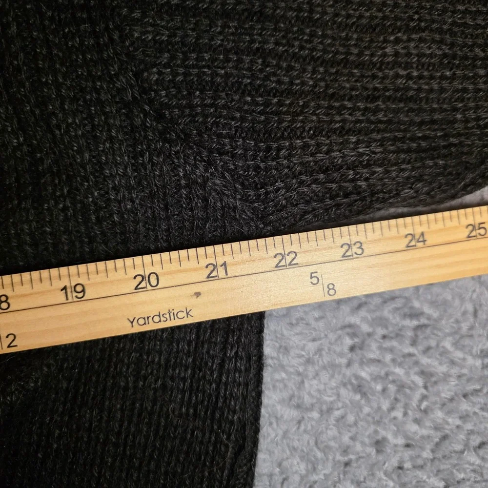 Fashion Forum 80% Alpaca 1/4 Zip Sweater Mens L Black Gray Made in Peru Pullover - Picture 5 of 9